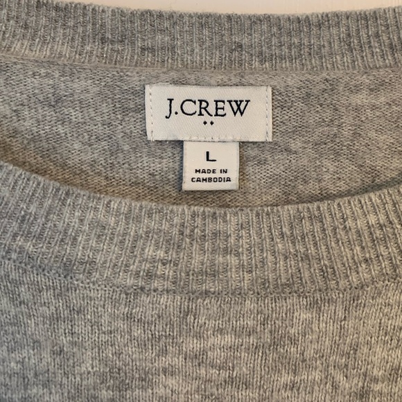 J. Crew Factory Wool-Blend Tunic Sweater in Heather Dove - Picture 4 of 14